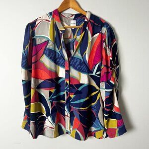 Nic + Zoe Multicolor Button Up Top XXL